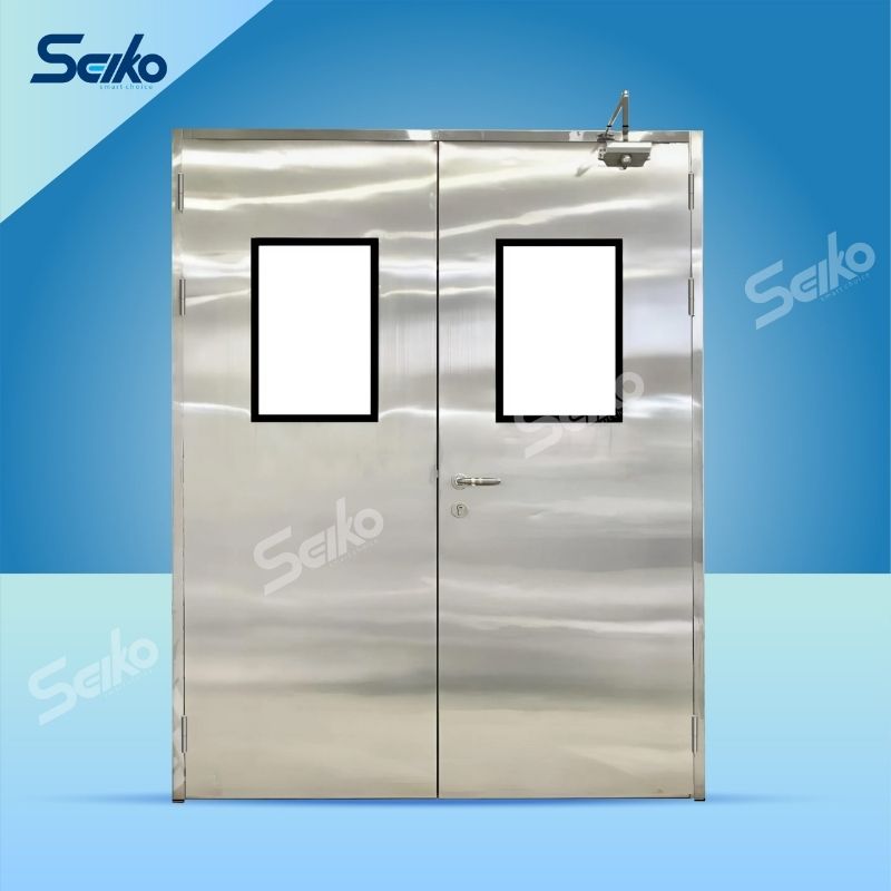 Cửa Panel 2 cánh Inox Phòng Sạch SK-D004